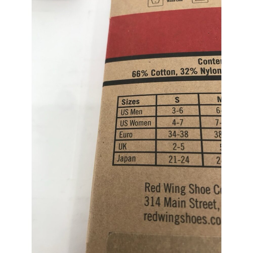 Red Wing Shoes Cotton Ragg Crew Socks Women’s‎ Size 4-7 Mens 3-6 Red Three Pairs - Picture 6 of 9